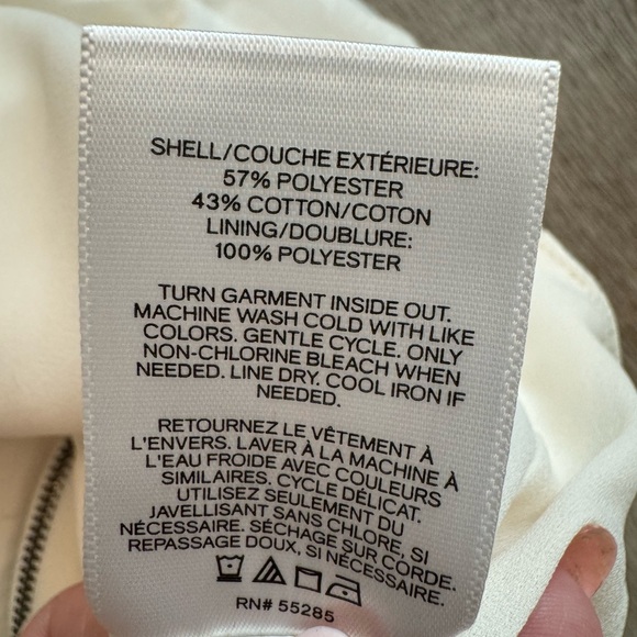 Express Ivory Strapless Ruffle Tank Top - Picture 7 of 8